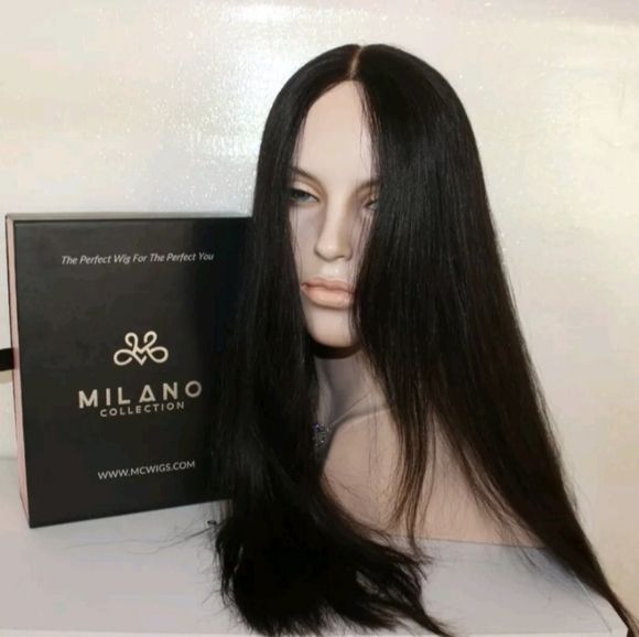 milano wigs human hair dark brown topper100% unprocessed Virgin European Hair